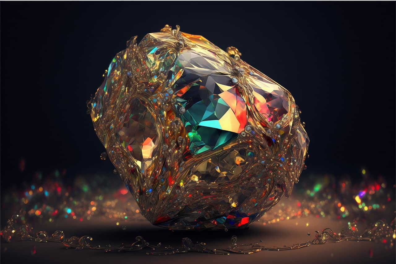 Gemstones symbolizing wealthy people getting prenups