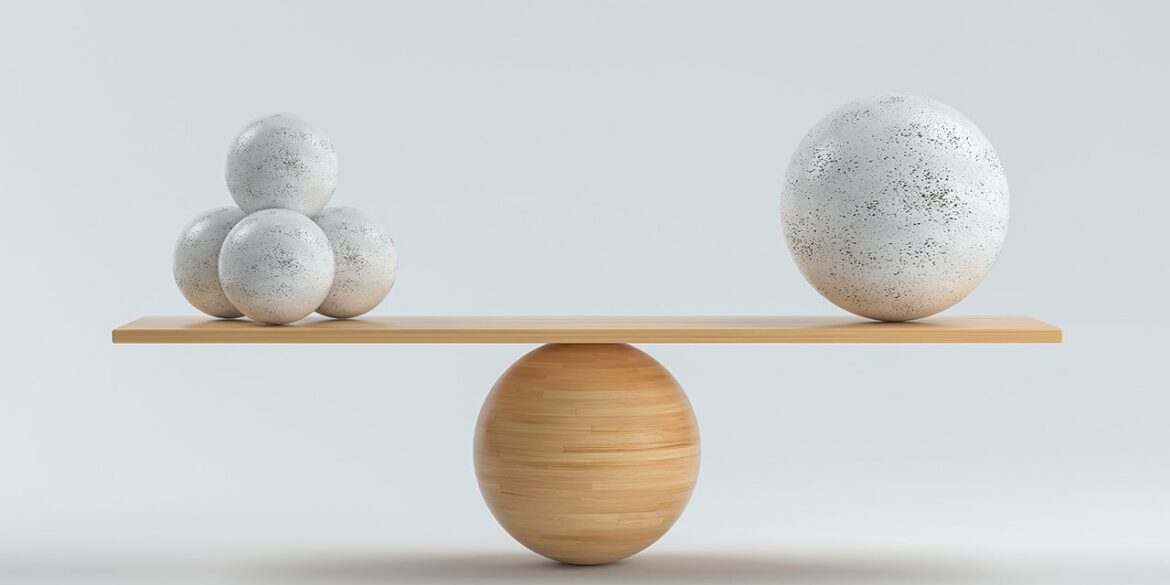 wooden scale balancing representing domestic partnerships vs marriage
